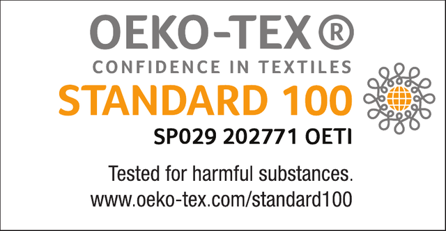 OEKO-TEX Standard 100 Tested for harmful substances