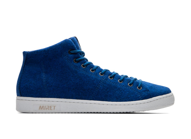 MIRET mid-top sustainable wool sneakers, in royal blue.