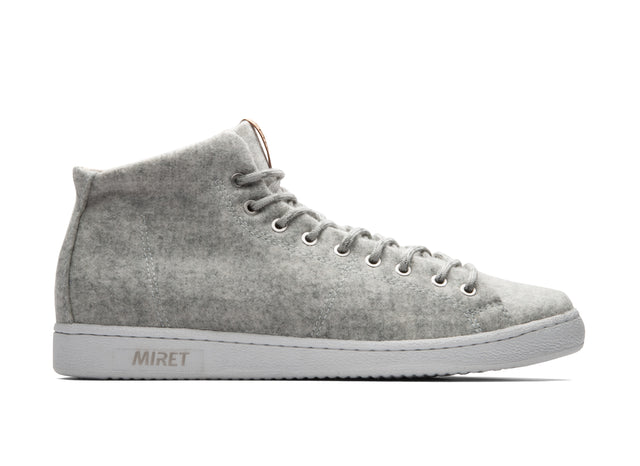 MIRET mid-top sustainable wool sneakers, in grey.
