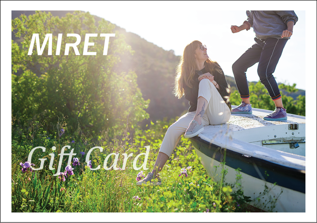 the best sustainable gifts - miret gift card for natural sneakers